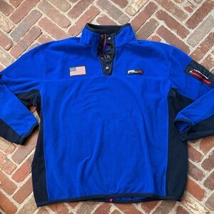 Ralph Lauren RLX Flag Quarter Snap Fleece Pullover